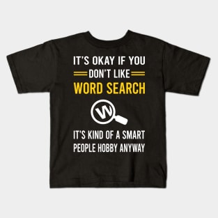 Smart People Hobby Word Search Kids T-Shirt